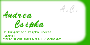 andrea csipka business card